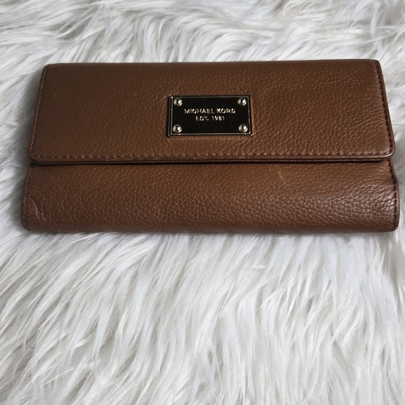 Michael Kors Handbags - Michael Kors Brown Leather Wallet